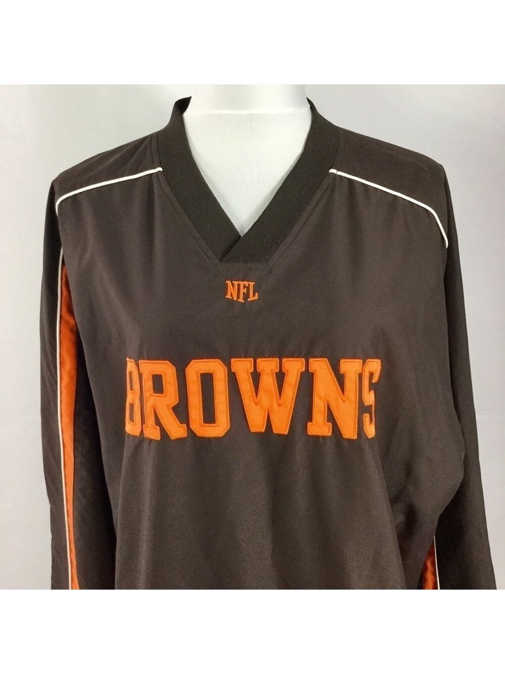 Cleveland Browns NFL Team Apparel Pullover Windbreaker Windshirt Size XL - Picture 3 of 14